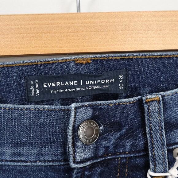 Everlane Men's Slim 4-Way Stretch Organic Jean Vintage Tint Size 30x28 NWT - Picture 4 of 7